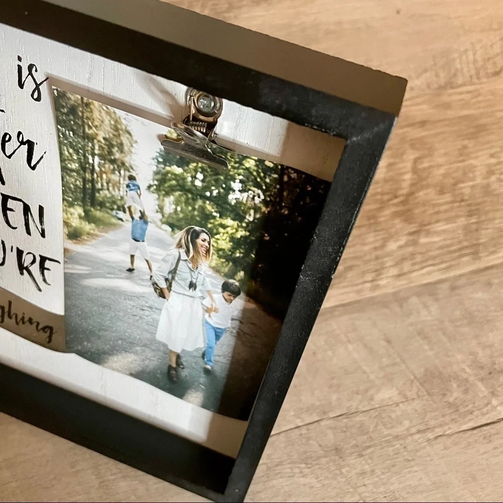 🌺 IG Design Photo Clip Black Shadow Box Decor NWOT